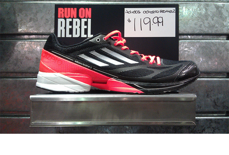 Signage print Retail store rebel fluro apparel shoes adidas