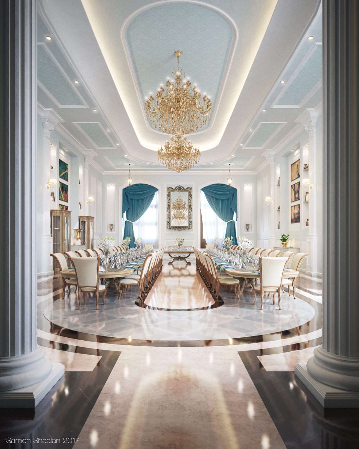 interior design  classic style rendering vizualsation digital photography  residential luxury