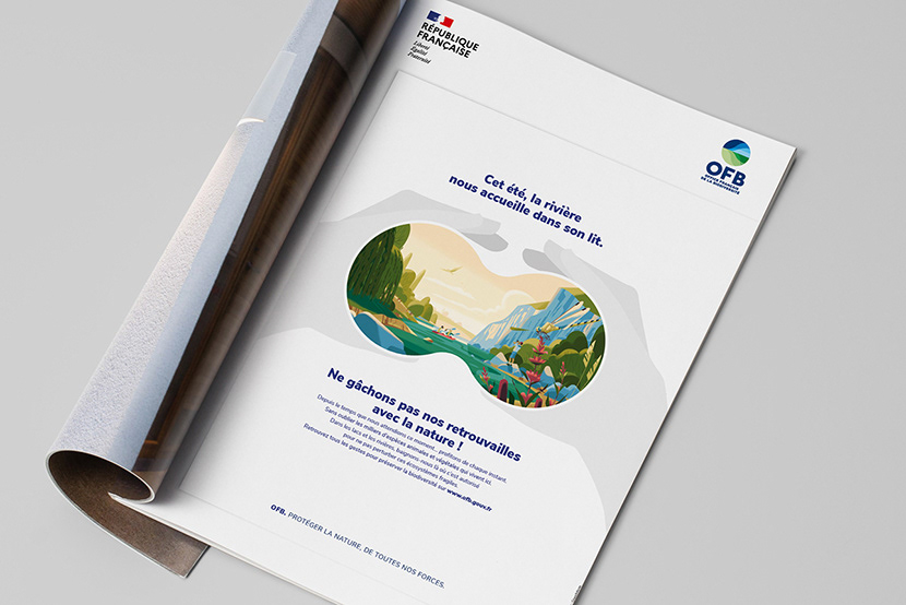 Advertising awareness biodiversity campaign Landscape Nature tourism fauna Flora france
