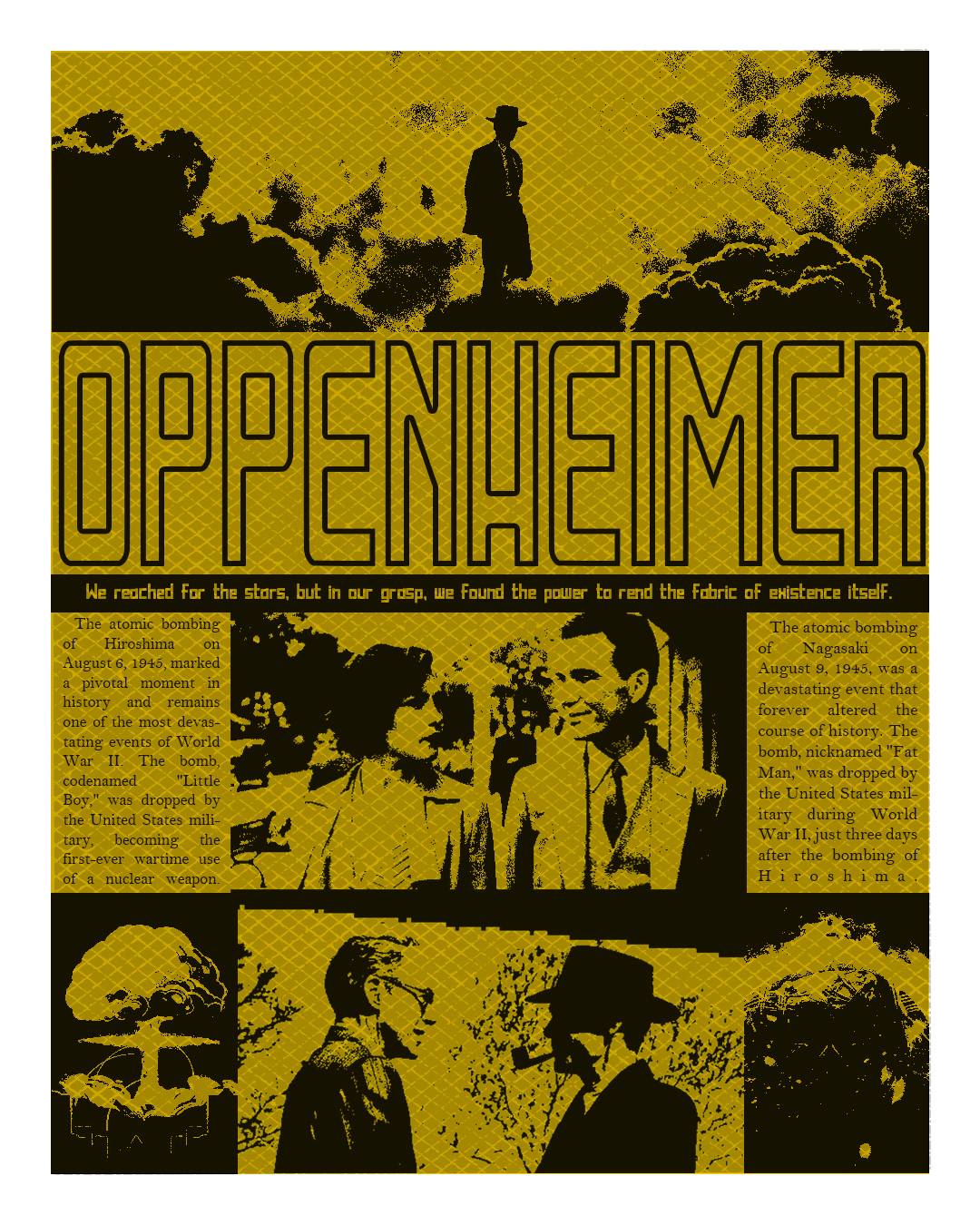 Christopher Nolan Movie Poster Design Oppenheimer