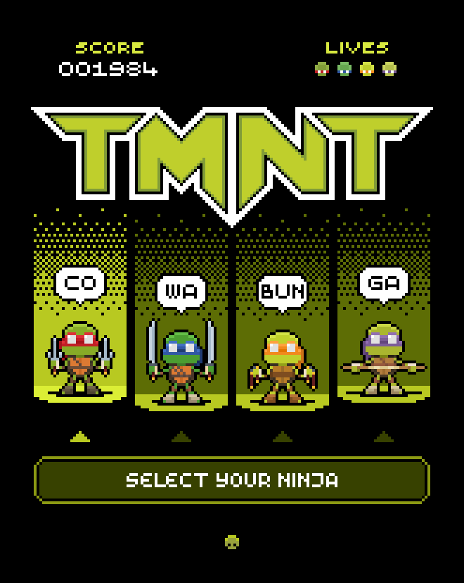 TMNT Pixel art 8bit Ninja Turtles tartarughe ninja pixel artist 2D Animation retrogames nerd Videogames