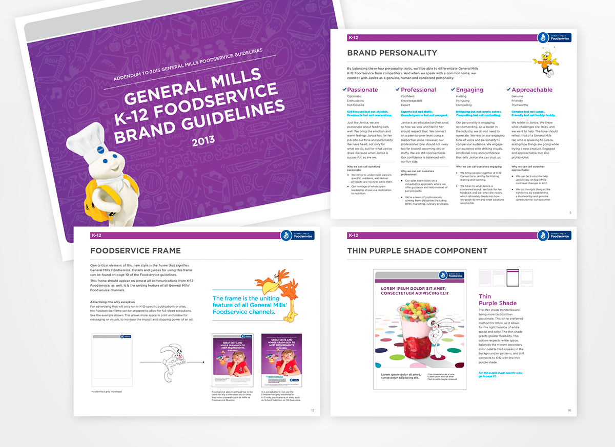 Food  campaign print digital General Mills school k-12 brands marketing  