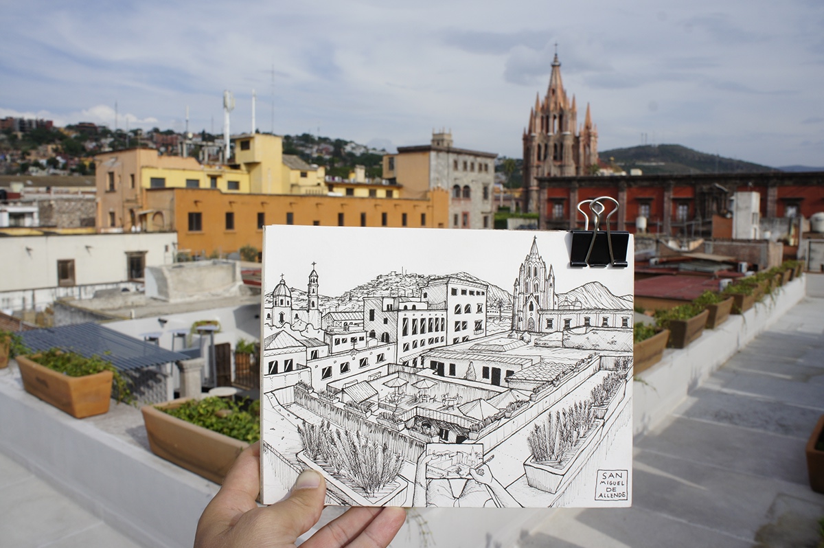 Adobe Portfolio Kickstarter Travel mexico bike tour bikepacking sketching urban sketching