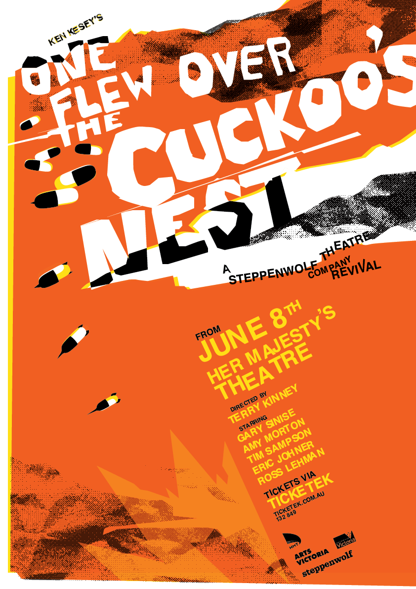 poster grunge orange cuckoos nest 