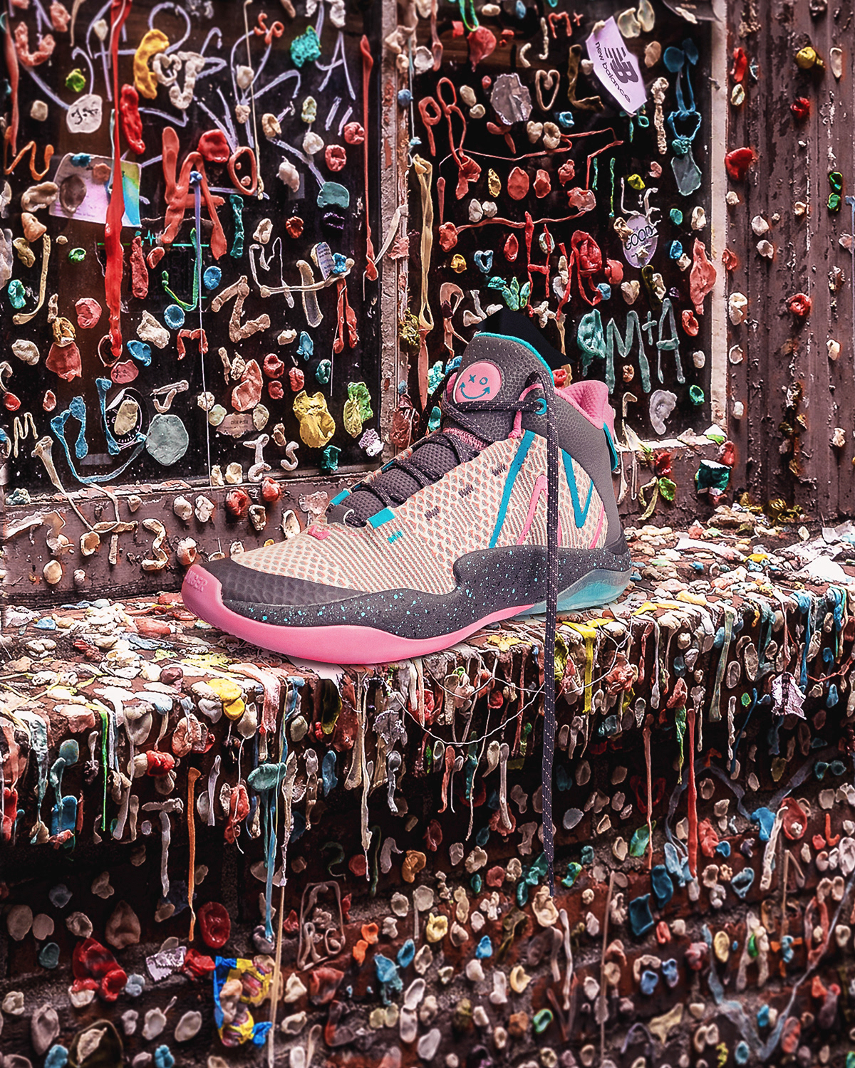Photo composite of giant sneaker in Seattle. Retouching using Photoshop
