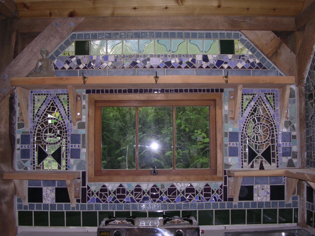 tile RECYCLED eco-friendly mosaic mirror architectural decoration wall backsplash hearth woodstove art
