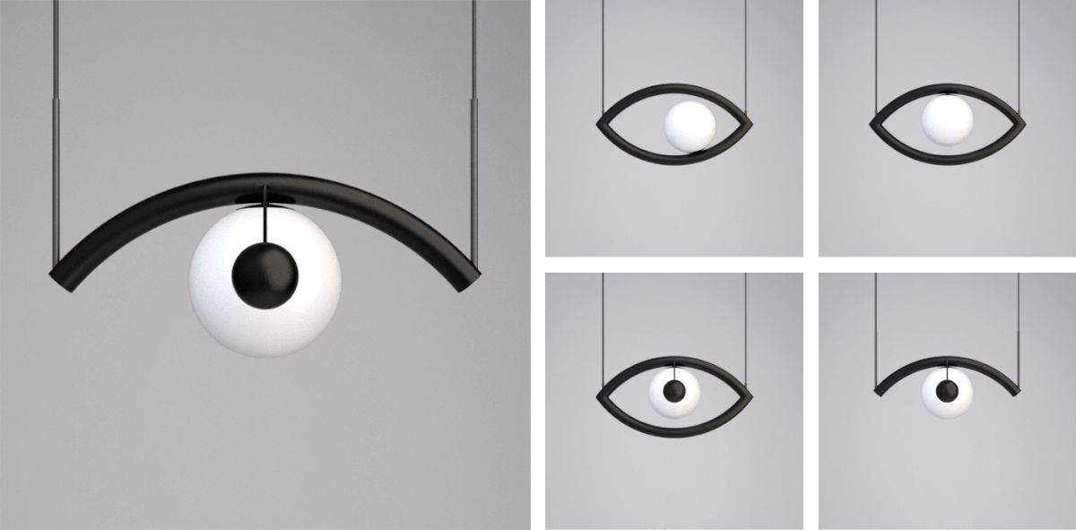 3D concept lamp eye lamp industrial design  Lamp lamp design lighting pendant light product product design 
