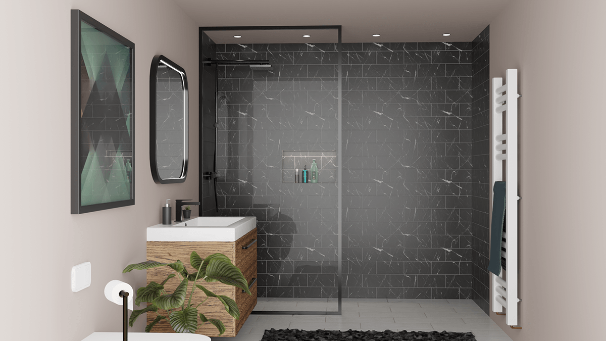 SHOWER bathroom Dusche  blender 3d modeling Badezimmer