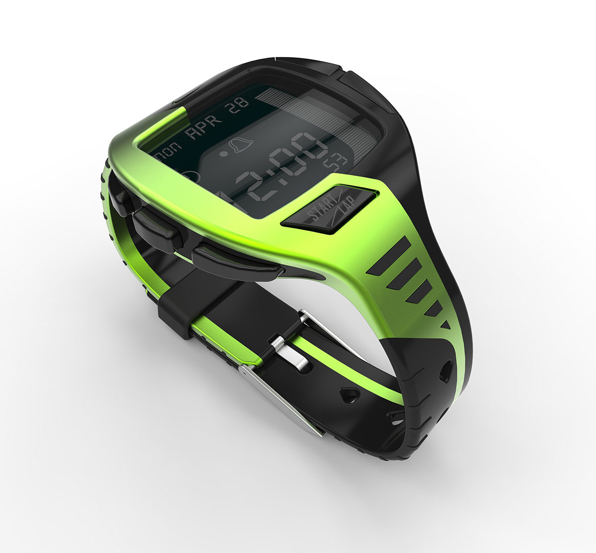 Nike watch digital sports watch package Solidworks keyshot glass plastic 3D ads sport wrist watch