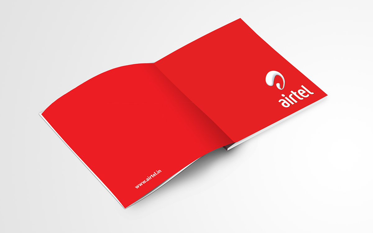 Airtel Coffee table book red graphics icons brand