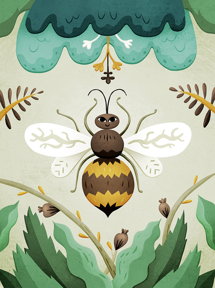 Beekind  SaveTheBees bee ILLUSTRATION  Nature concious graphicdesign eco organic bio