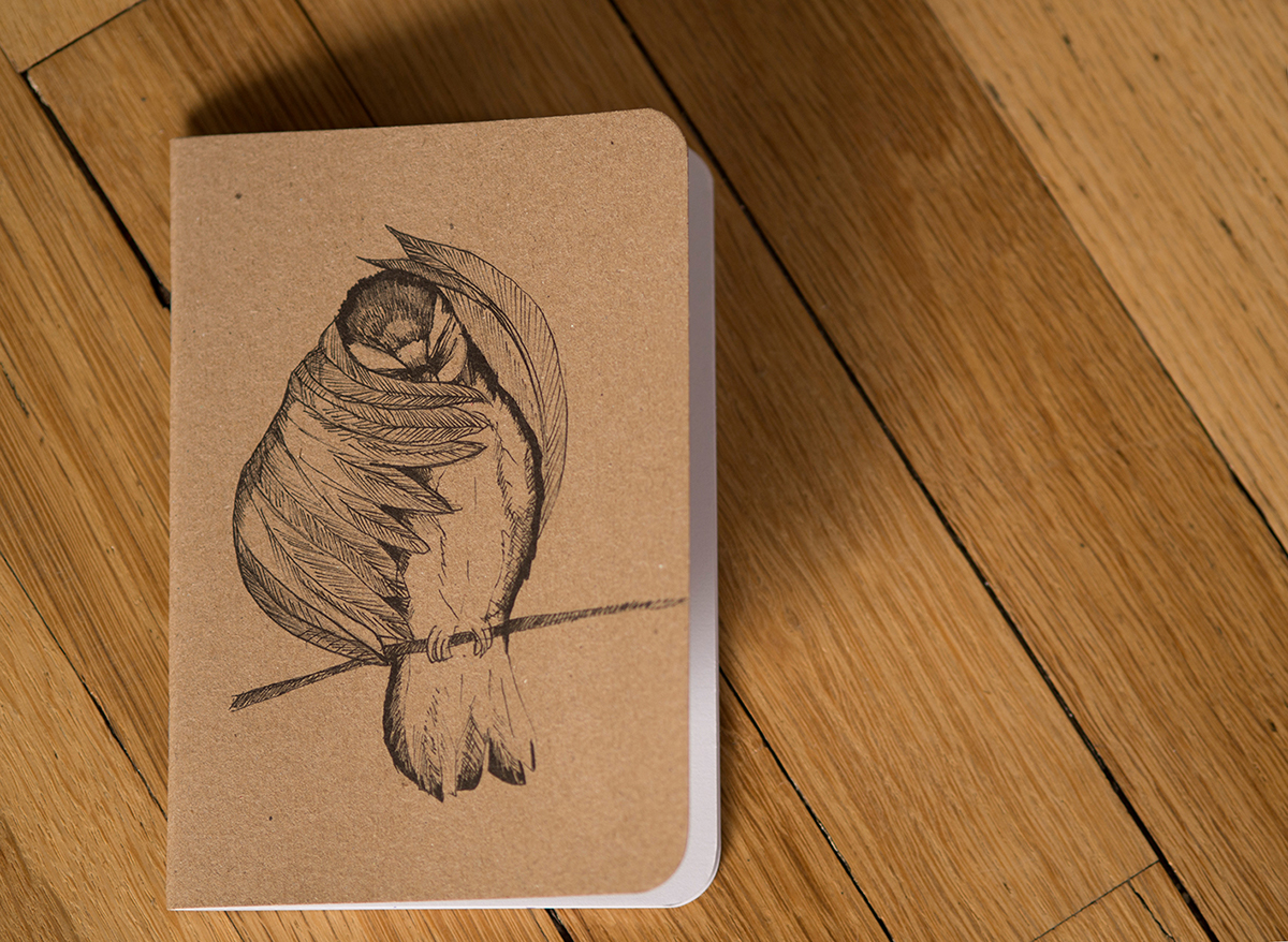 notebooks kraftpaper recyled animals desertfox Frenchie birds sausagedogs lithoprinting gifts