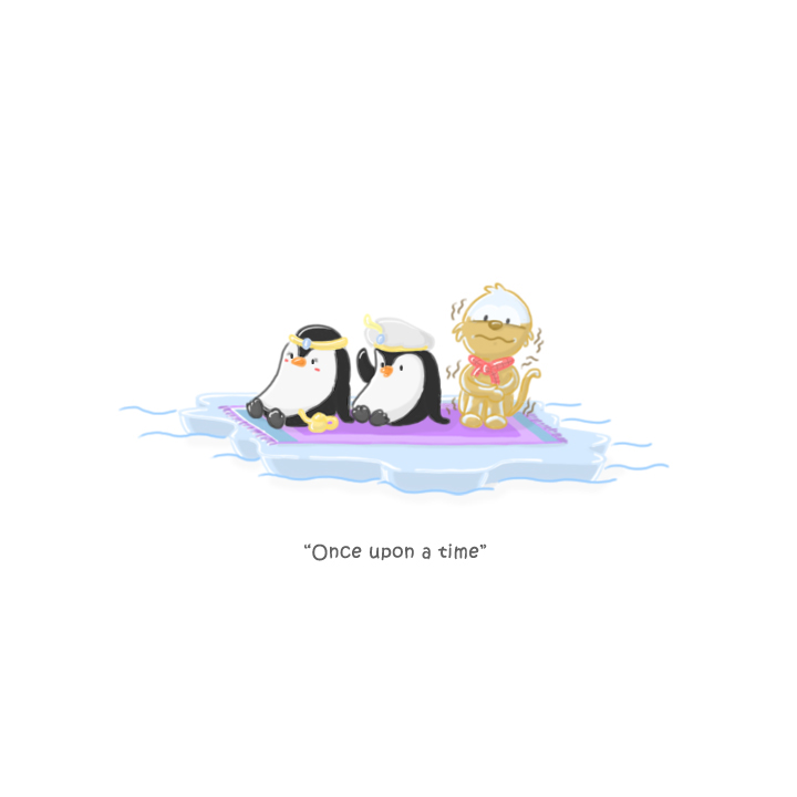 penguin fairytale cartoon animal character love story