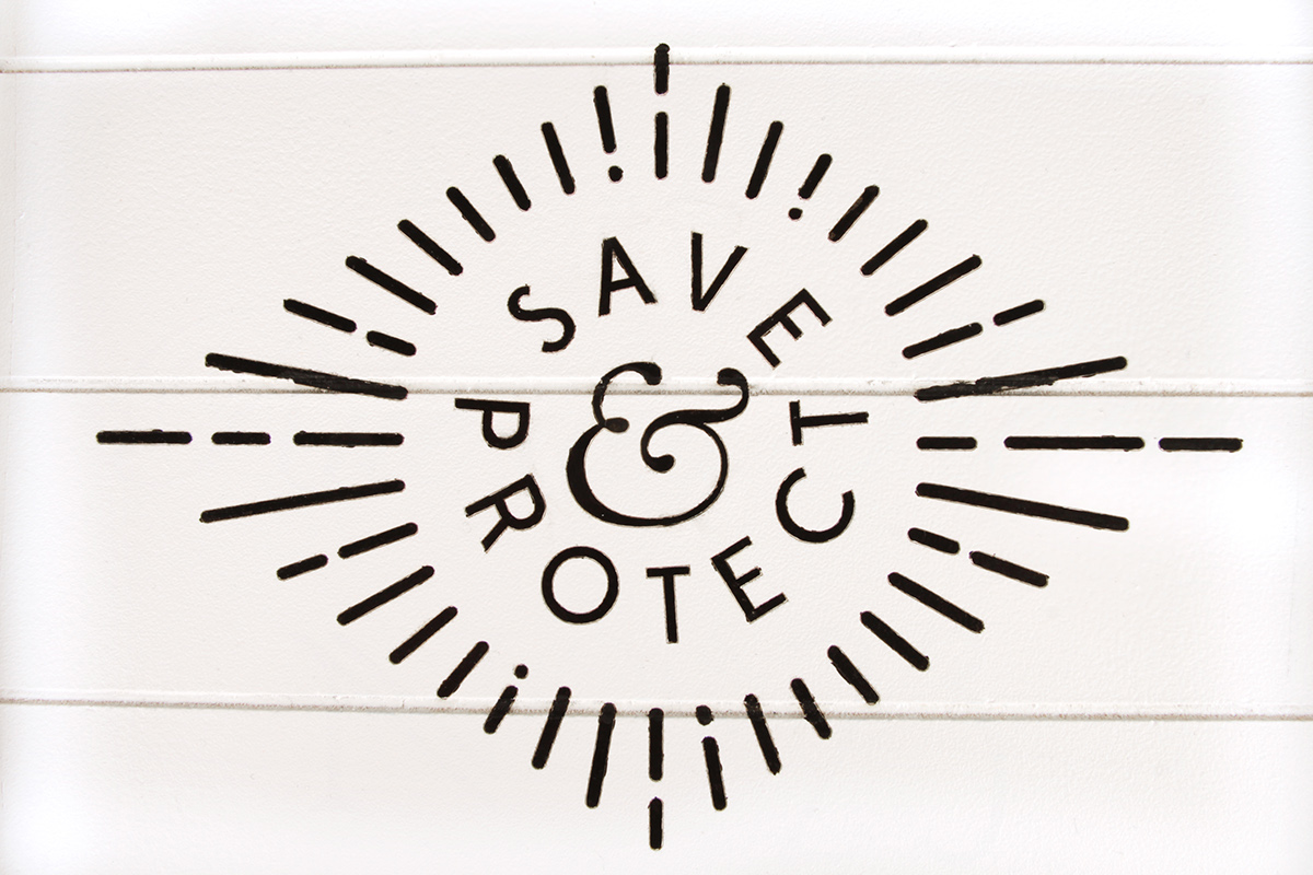 save Protect Supernatural communication Lasercut Black&white identity engraving