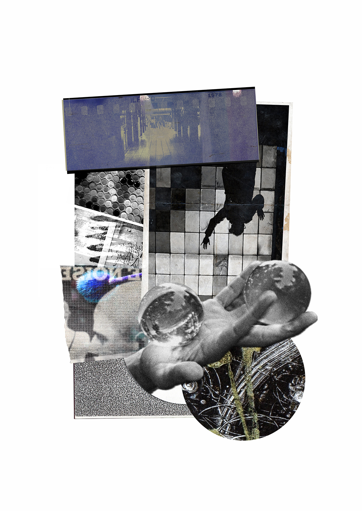 collage photomontage Fotomontaje DIY fanzine noise texture halftone ripped photocopy