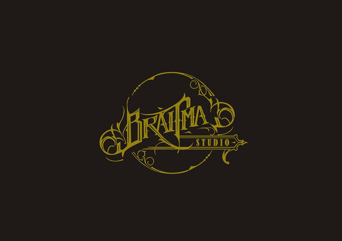 tattoo studio handwritten type Logotype