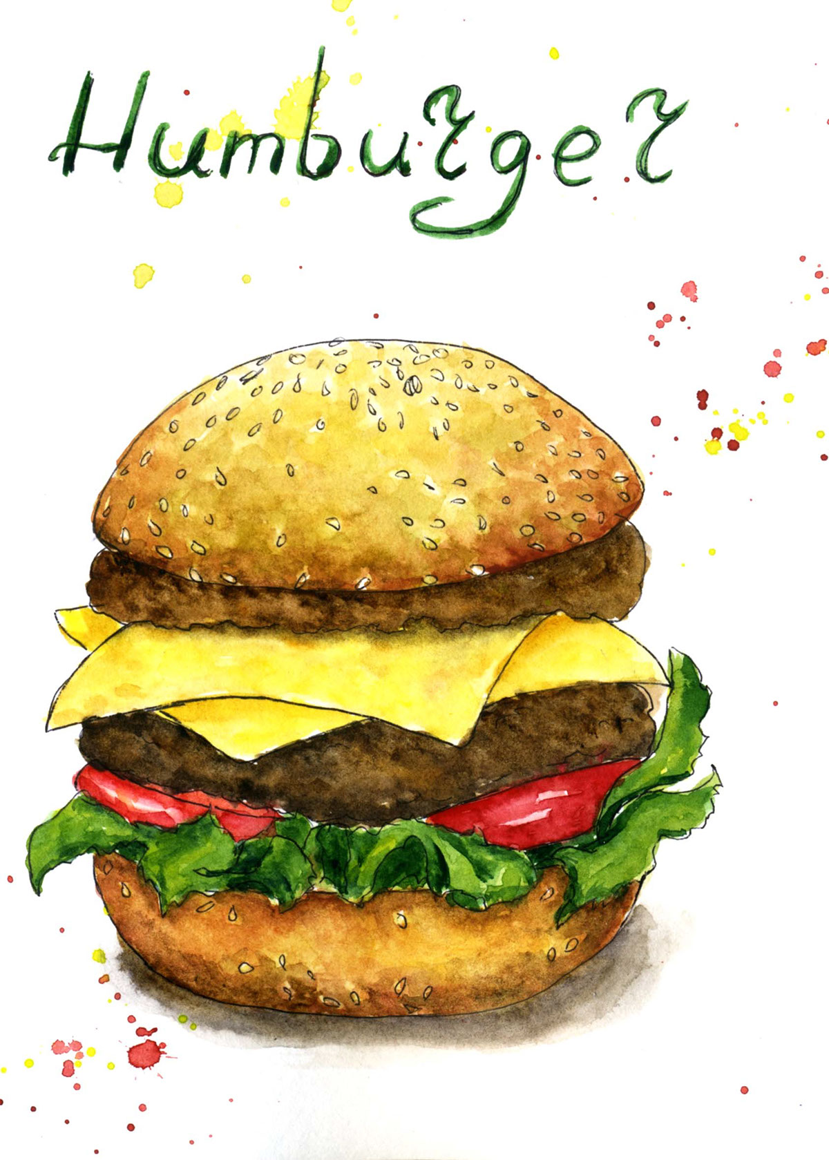 watercolor watercolor illustration Food  recipe