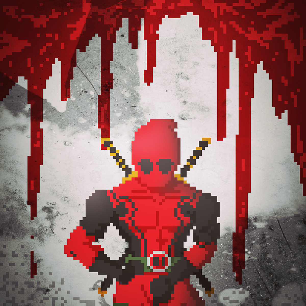 deadpool marvel comics THE MERC WITH A MOUTH itch Pixel art PIX3L_NATION the other user Aliffira Rezza