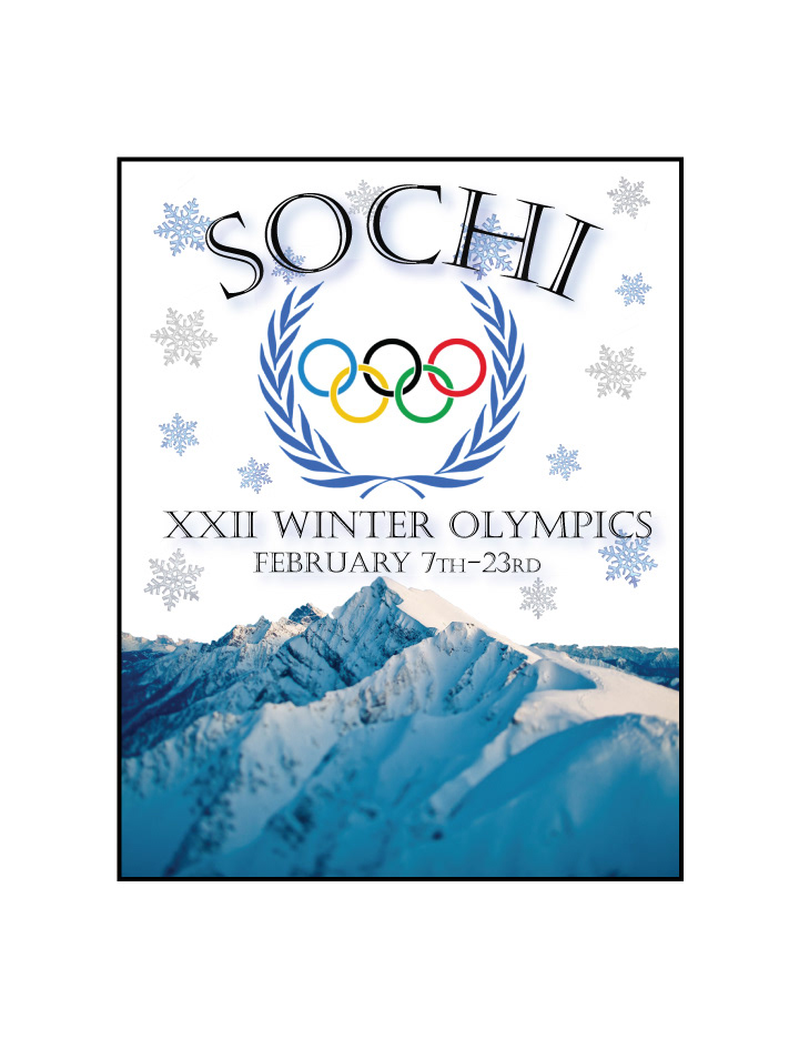 sochi winterolympics Olympics mountains Russia poster