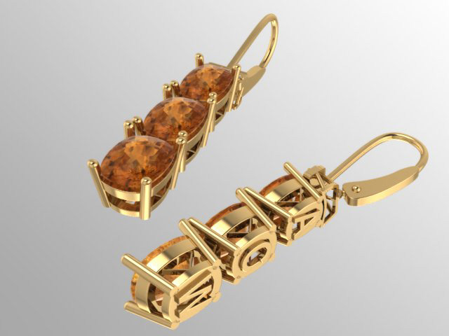 CAD Design Citrine earrings gold jewelry Jewelry Design  jewelry set pendant