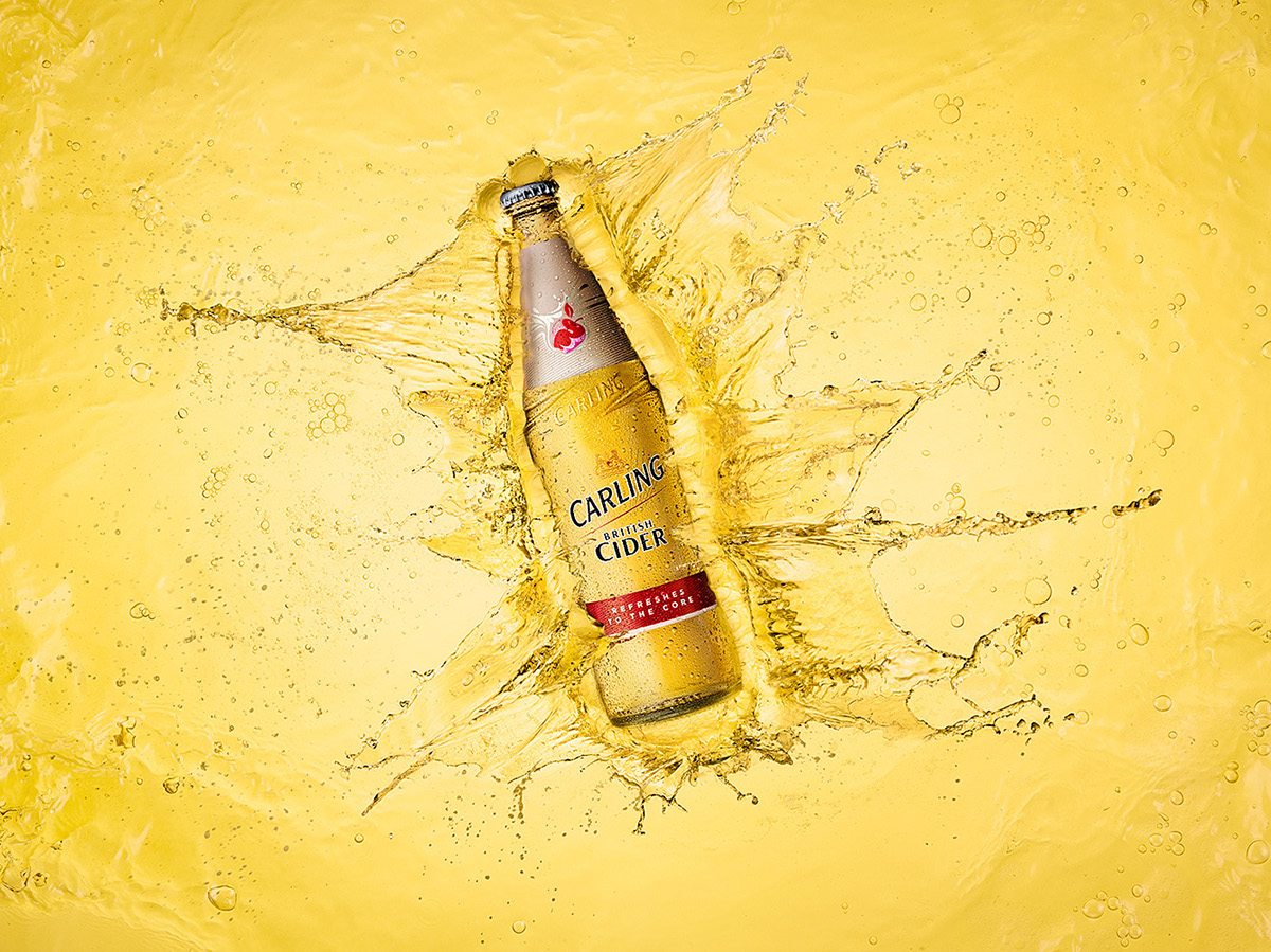 Carling cider splash water energy refreshing thirst quenching  fresh clean Real potoshoot liquids specialist hydrating