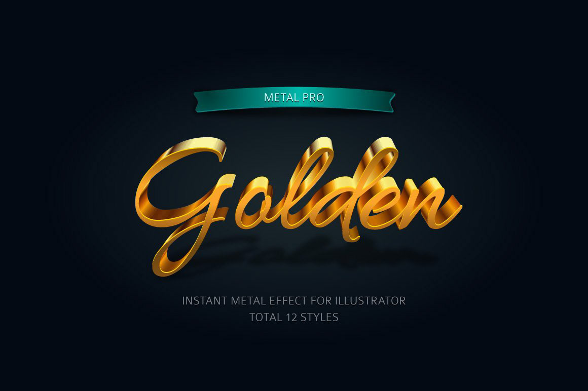 3D game logo gold graphic design  logo metal poster text effect type typography  