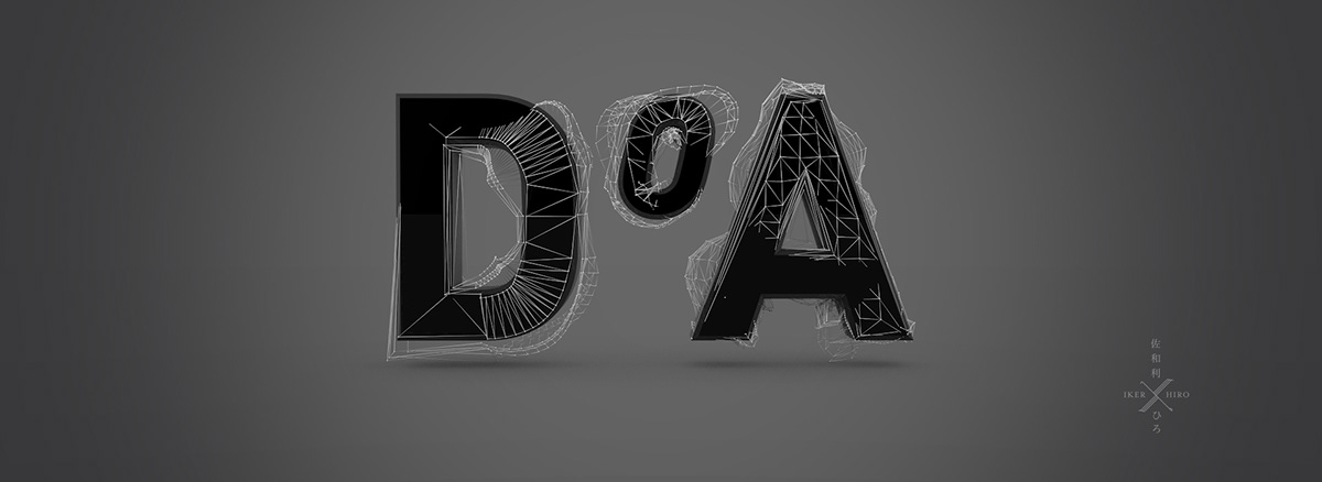 iker  iker hiro DOA designers asia Designers of asia Logo Formation  logo  animation  logo animation motion graphic 3D c4d experimental