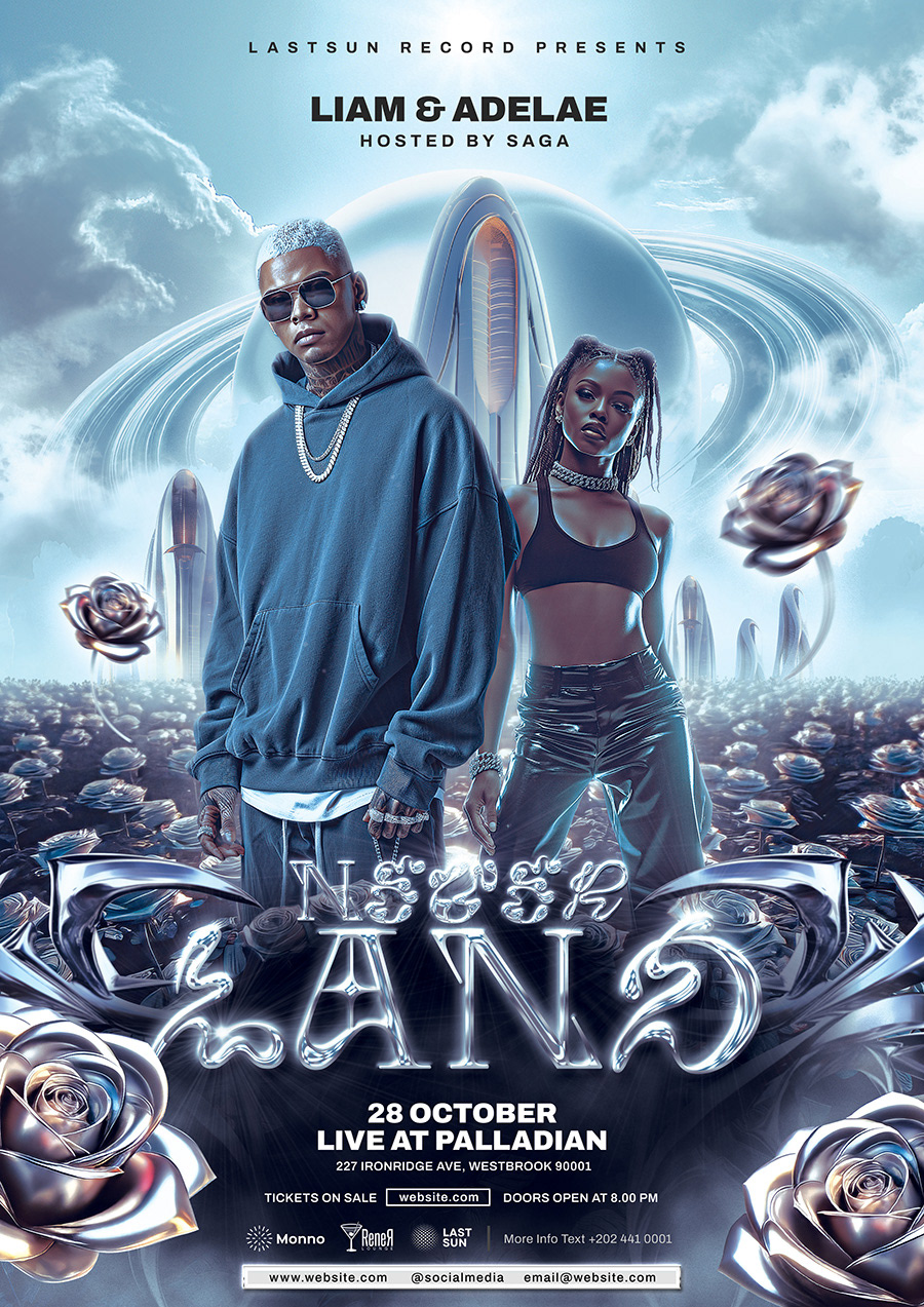 flyer template poster template hip hop dj rap rapper Y2K Cover Art rapper flyer y2k poster