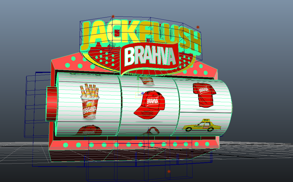 JackPot  flush Brahva pee slot machine beer red game digital