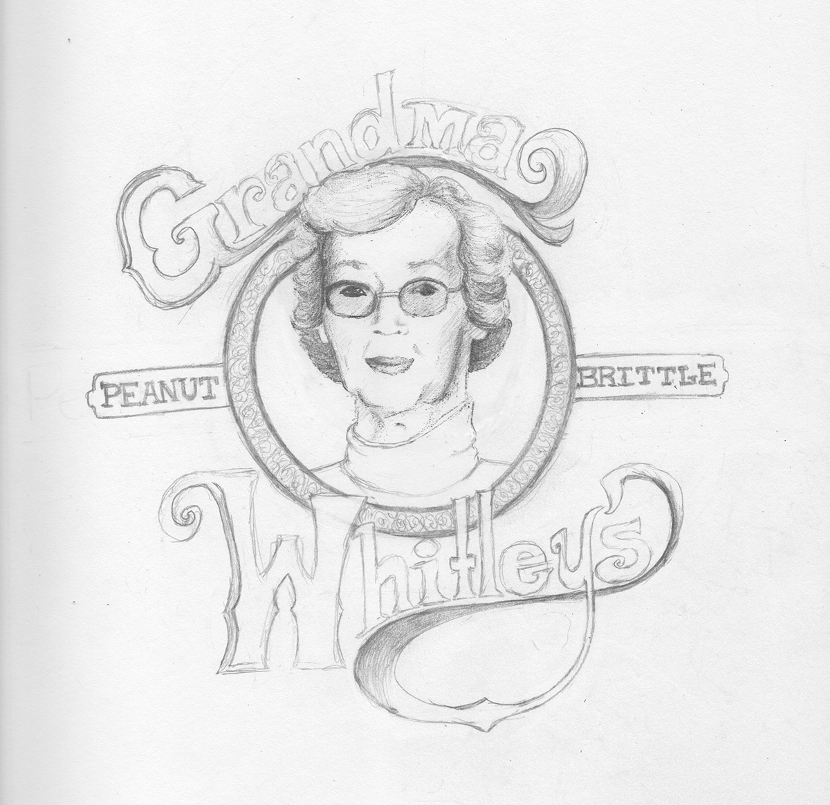 grandma whitley's  ashleigh meusel  meusel  ashleigh  logo  local  sketch