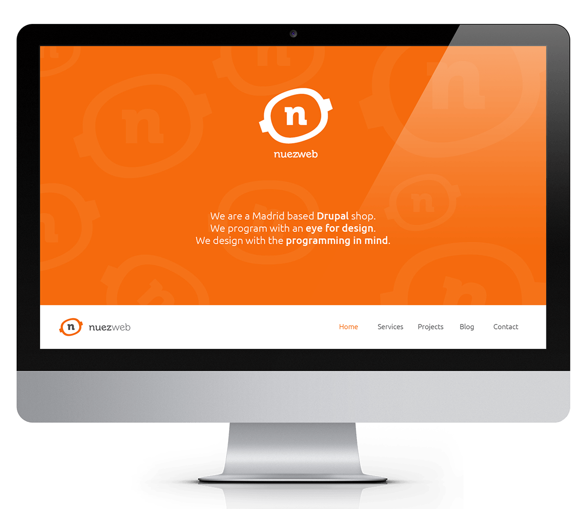 parallax Web design walnut nuez Drupal madrid spain hakanterzi user interface UI Web UI InDesign photoshop orange
