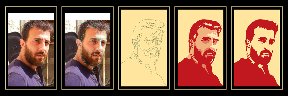 Yallah! Underground arab spring stencil Propaganda arabic calligraphy revolution Zeid Hamdan arab artists arab graphic design underground films poster Documentary award International Film Festivals