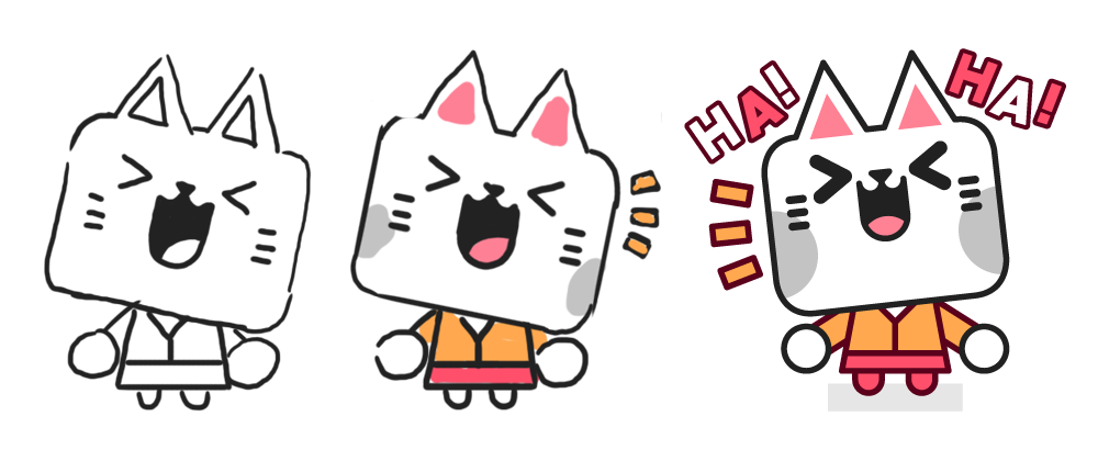 Character cute Cat sticker Stickerpack characterdesign app