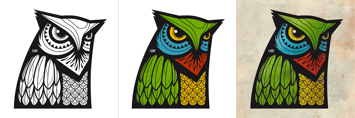 Adobe Portfolio owl twin peaks vector odd