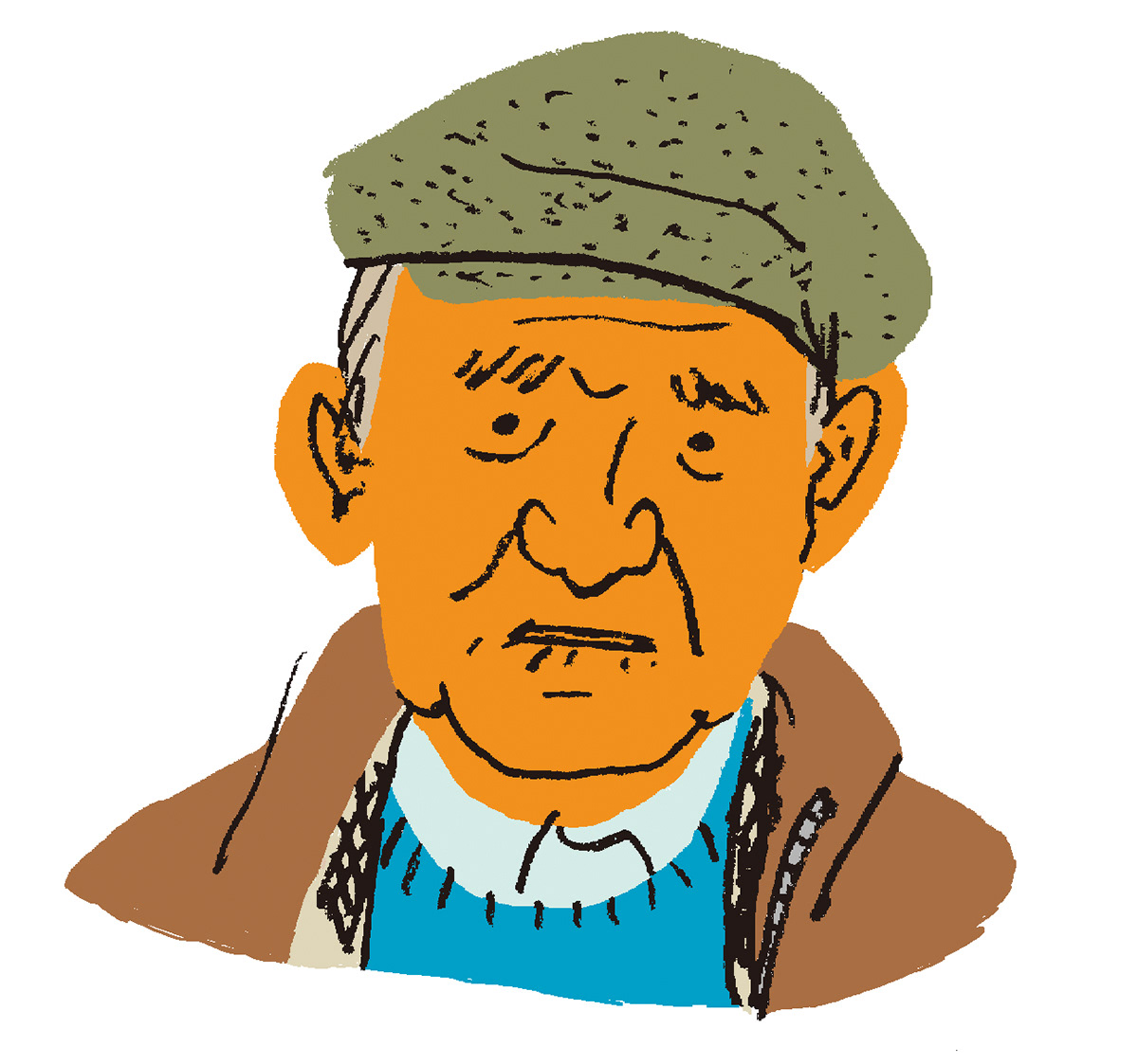 Old men people sketch portrait