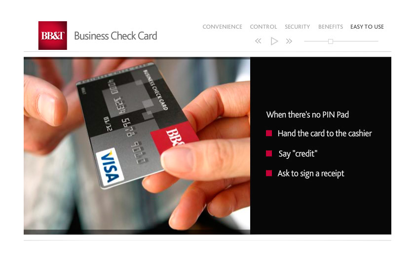 BB&T Business Check Card on Behance