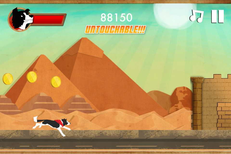 Poster Dash  iphone ios  game   border collie poster  touch