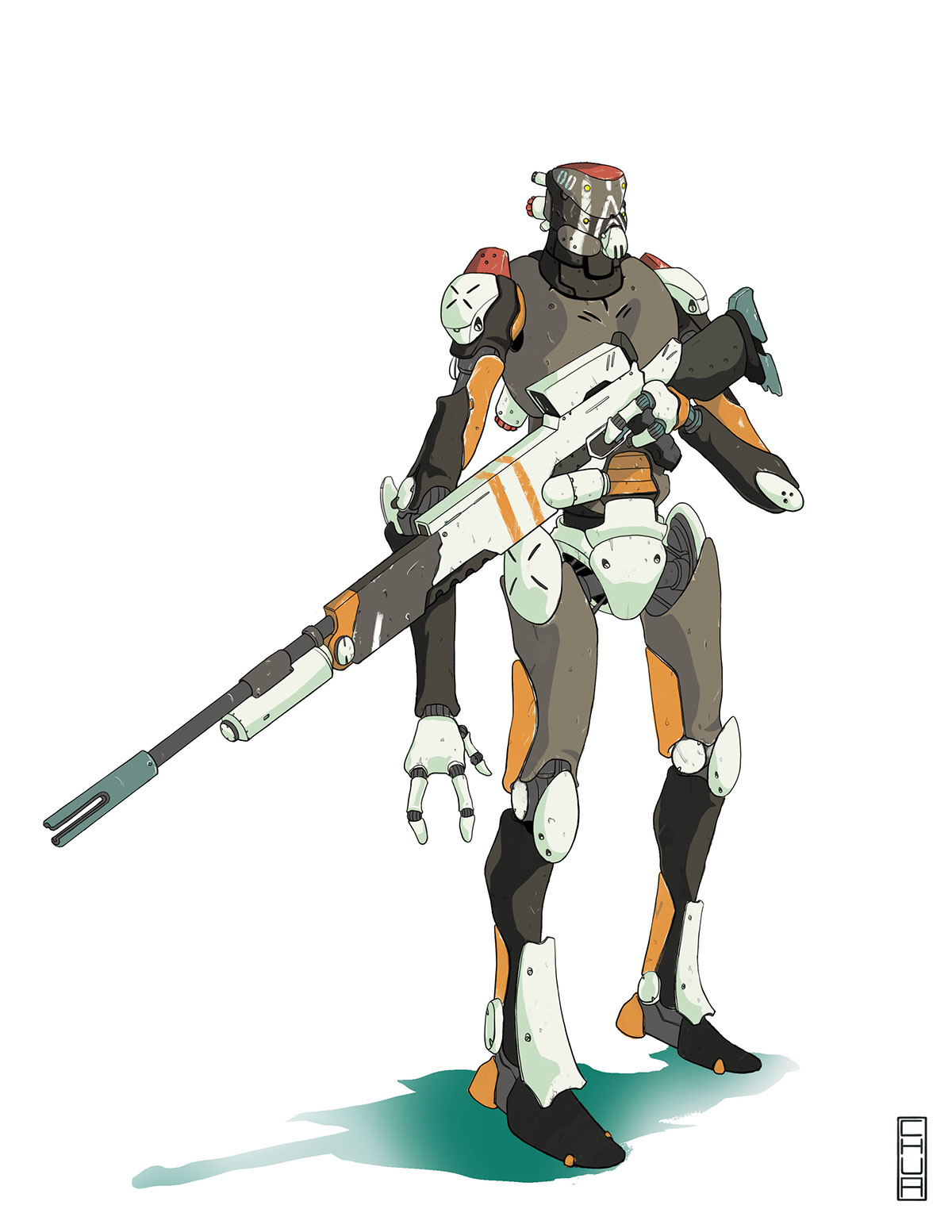 Character concept art concepts robot design future futuristic Sci Fi Military