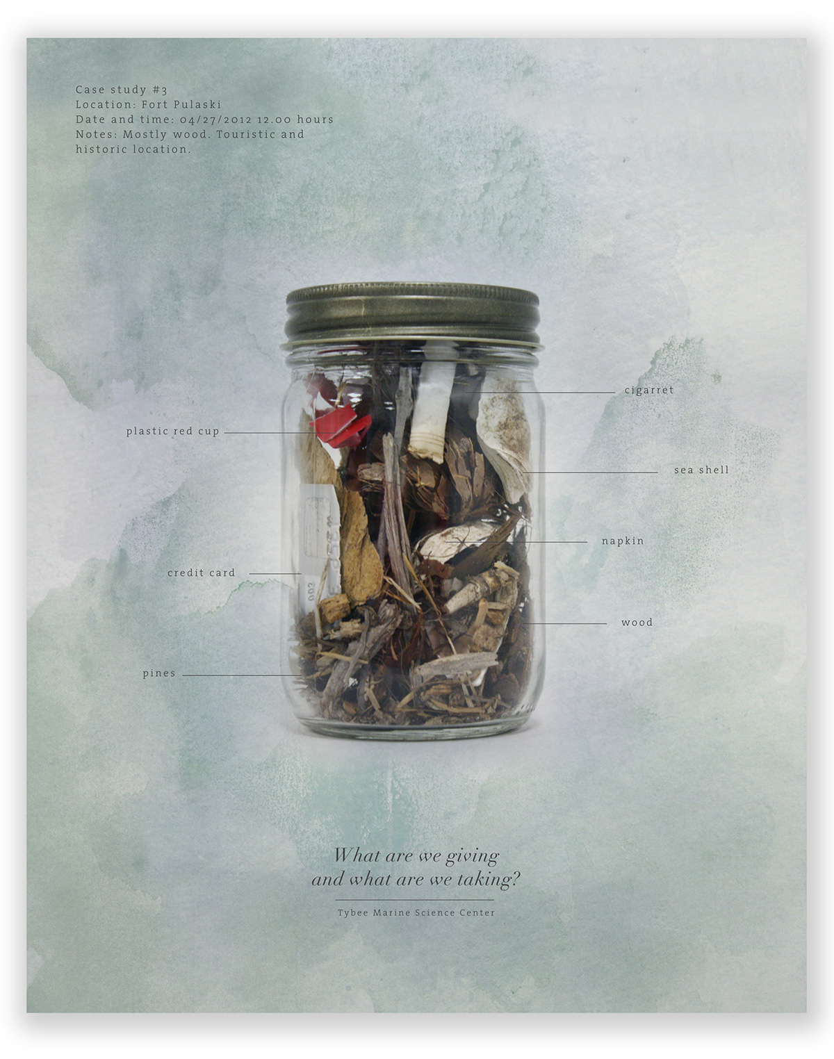 Tybee awareness watercolors texture jar