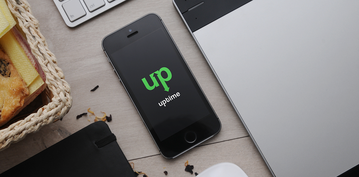 up logo branding  green software simple Icon time identity