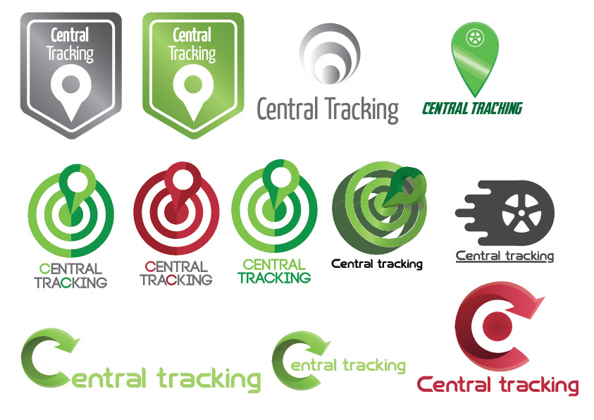 central tracking tracking car Vehicle location gps Car Theft Logo Design logo flat logo Flat Vector vector