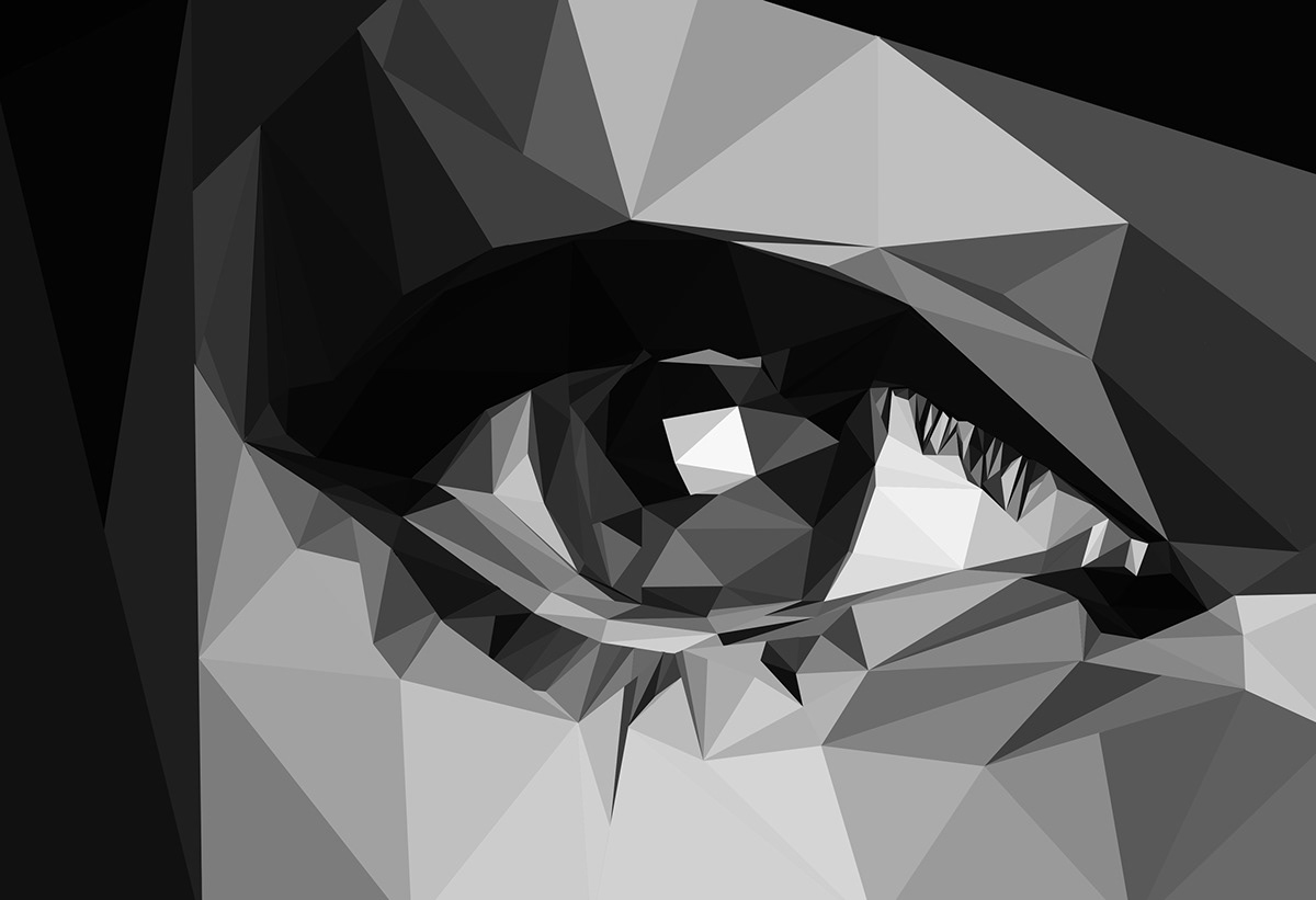 eye Illustrator graphic design alazza alhooti Oman Muscat polygon geometric triangle creative omani عين مثلث