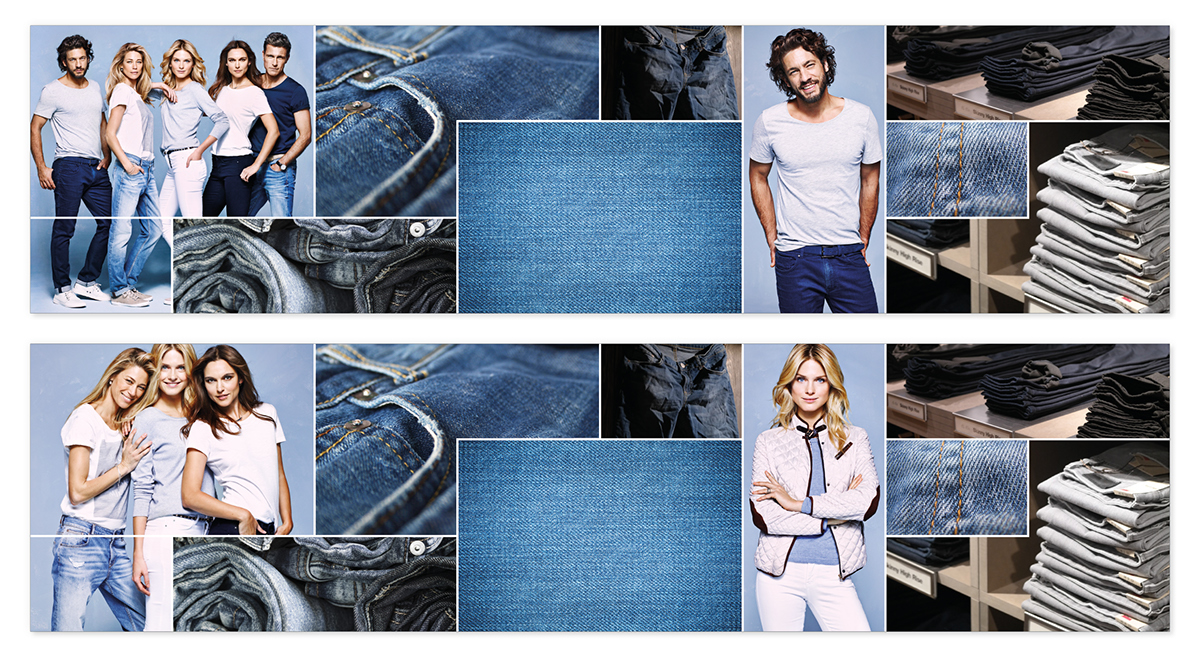 match Denim jeans campaign graphic design identity posters
