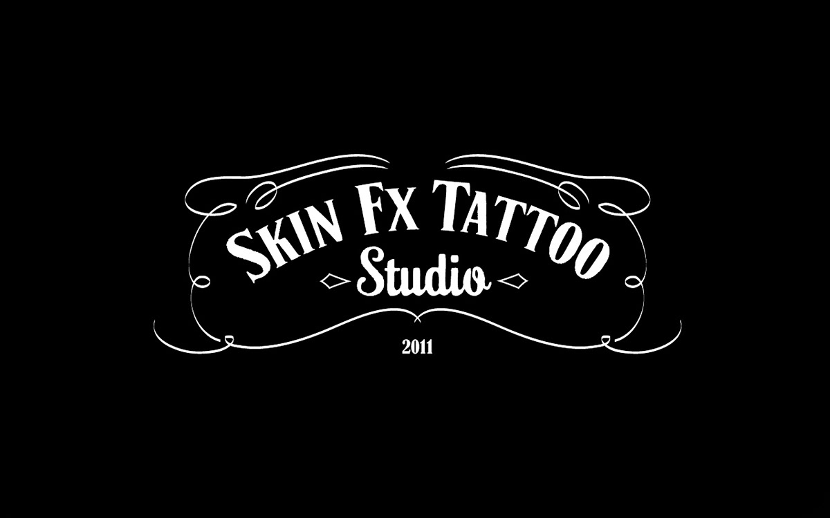 inspire tattoo ink jack daniel's skinfx Script ornamental Liquid wedesign poster Tattooed handmade logo print
