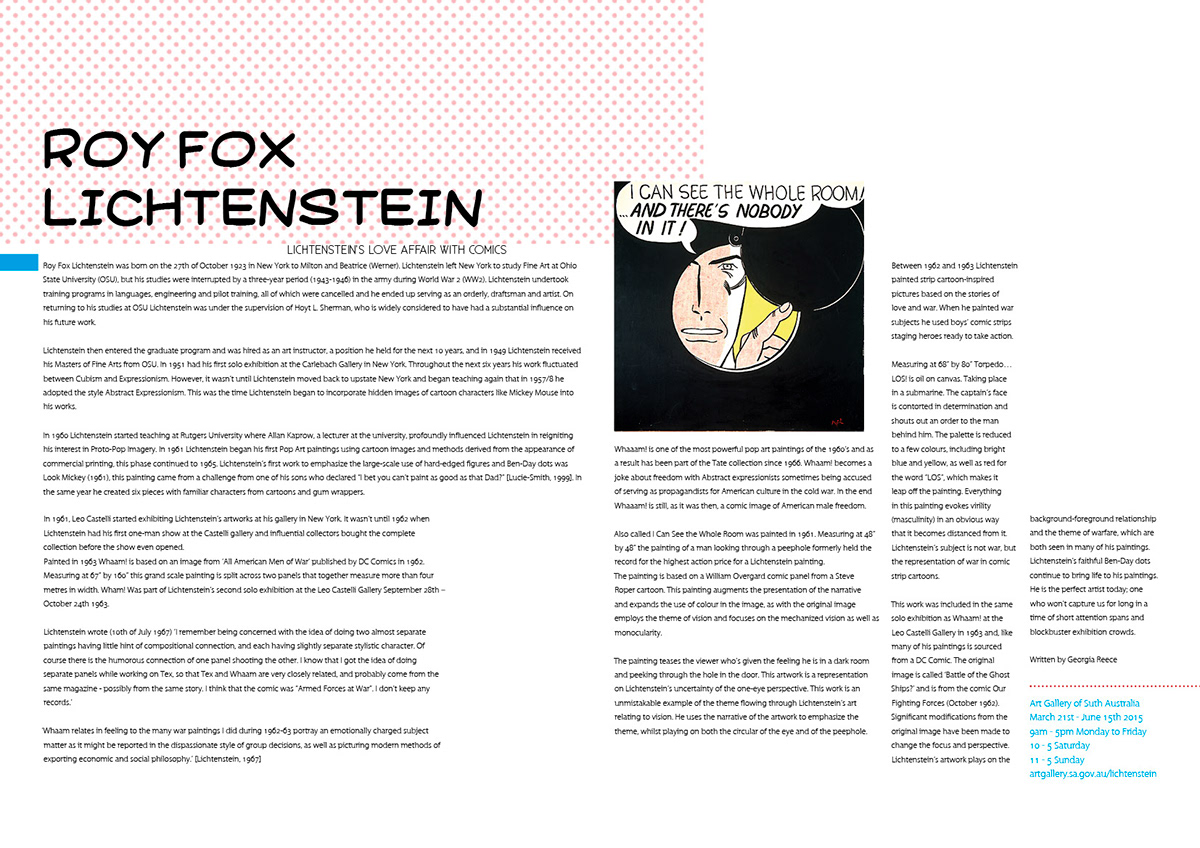 Roy Fox Lichtenstein roy lichtenstein roy lichtenstein red dots art 60's Ben-Day dots cartoon american america usa