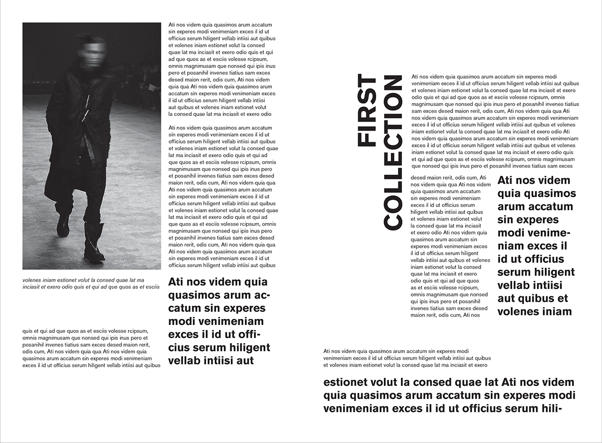 editorial design  Handlettering Calligraphy   Monochromatic Owens RickOwens Triennale LaTriennale subhuman inhuman