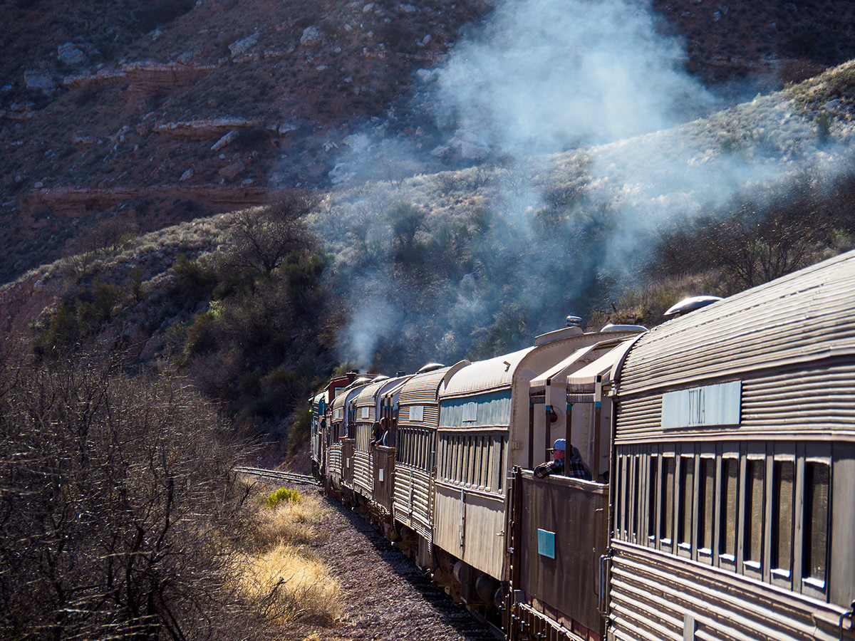 railway train Travel Landscape arizona verde Canyon Verde Canyon Railroad