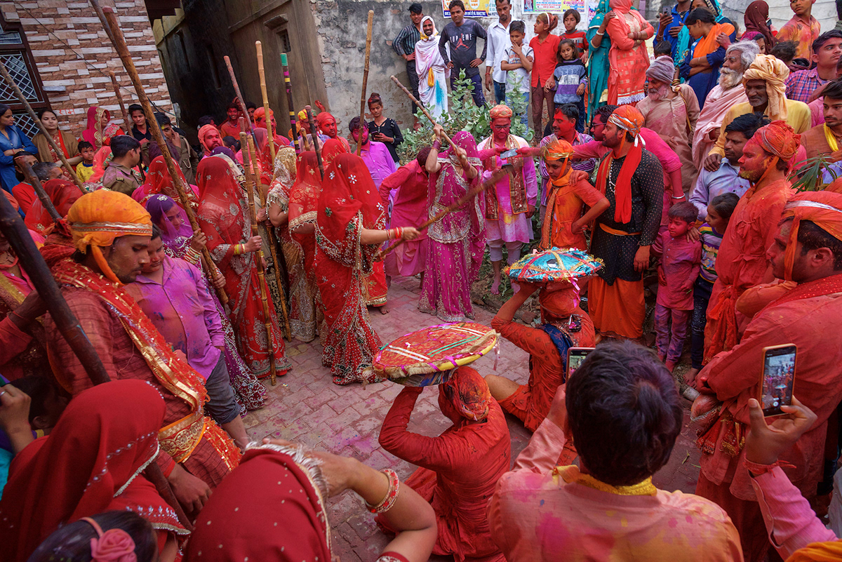 Adobe Portfolio colour festival holi India travel krishna mathura Nandgaon street  photography travel photography