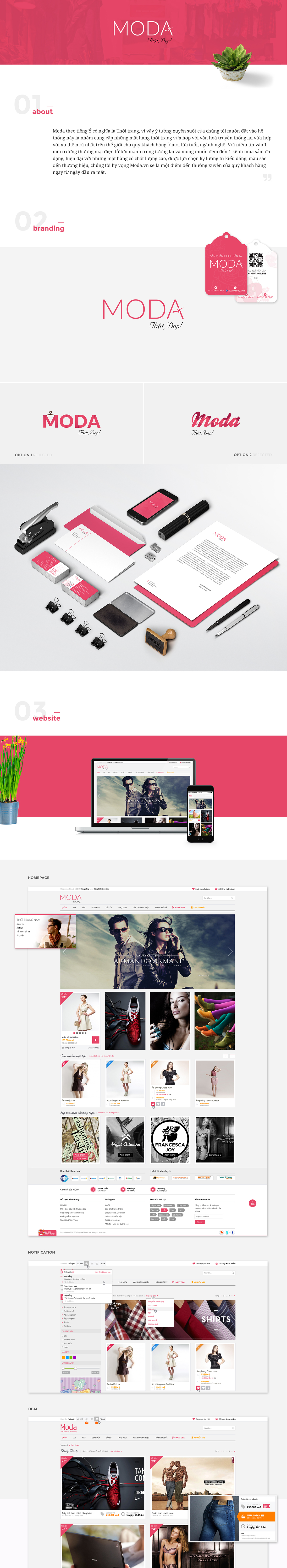 Website mobile Ecommerce logo pink