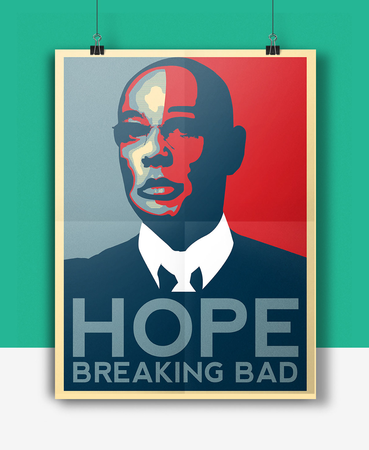 breaking bad gustavo fring Illustrator photoshop fairey shepard OBEY art poster vector iconic obmama hope graphics